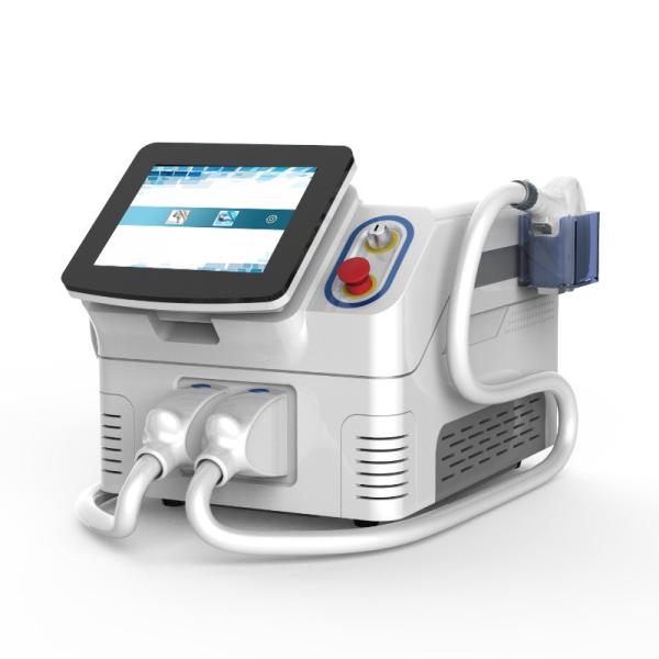 Portable 2 In 1 Professional Laser Hair Removal Equipment Plus E - Light IPL SHR OPT RF