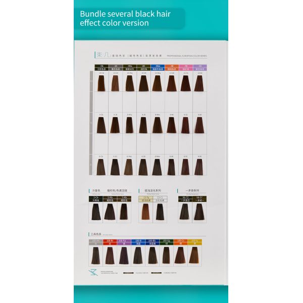 Nuanciers de couleurs de cheveux personnalisés pour salon OEM/ODM avec couleurs de teinture capillaire permanente à la protéine