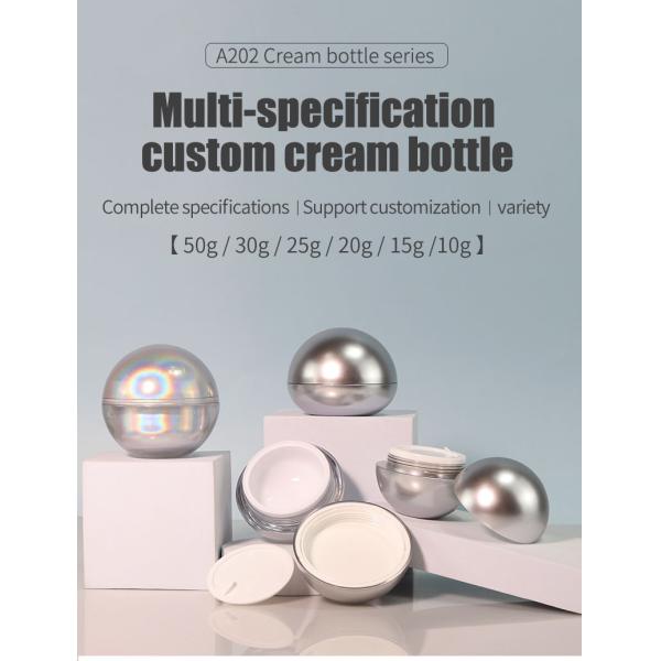 Round Shape Acrylic Cosmetic Jar 10g 20g 30g 50g Mini Cosmetic Jars  For Skin Care Cream