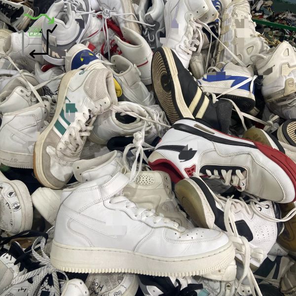 High Cut Second Hand Basketball Shoes Breathable Men Used Branded Sport Sneakers