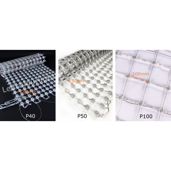 LED Flexible Pixel Mesh Display Outdoor RGB Mesh Screen Lights for Advertising Screens