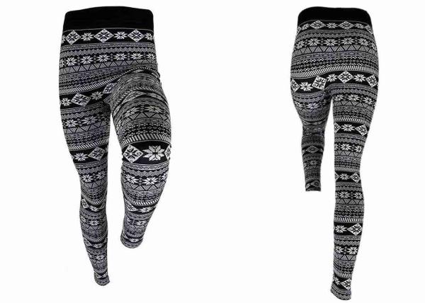 Snowflake Women'S Fleece Leggings Ladies Fleece Lined Leggings