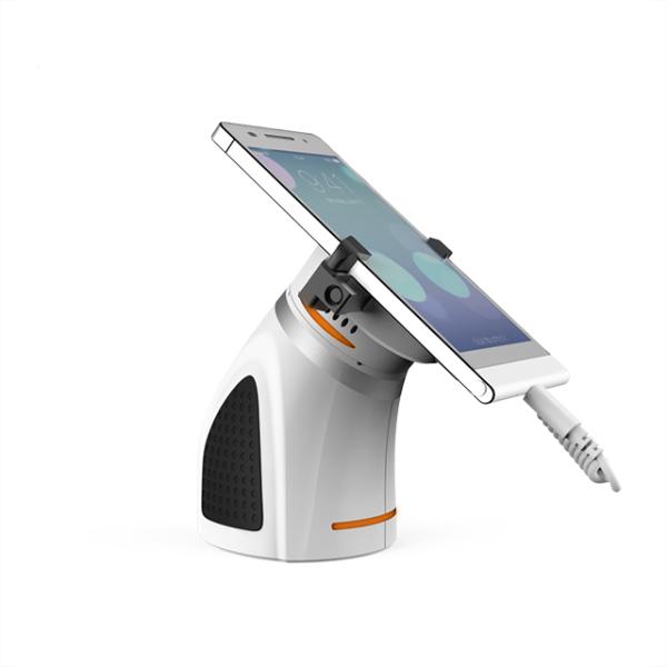 Cell Phone Security Holder with Alarm and Retractable Cable