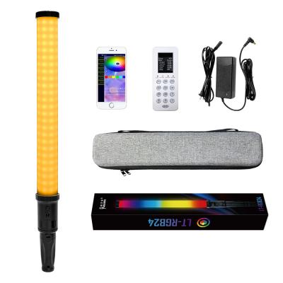 DMX RGB 360 Colors Photography Video Tube Light Stick Rechargeable Built - In Battery 2ft