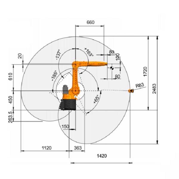 KR 10 R1420 Used Kuka Robot With Gripper 6 Axis Industrial Robot Arm