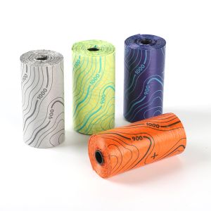 Biodegradable Doggy Bags Eco Friendly Ink And High Tensile Strength For Pet Waste Cleanup
