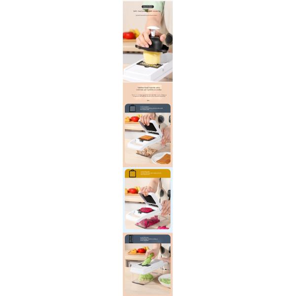 Ultimate 22-in-1 Bamboo Vegetable Fruit Cutter Durable Kitchen Tools for Busy Kitchens