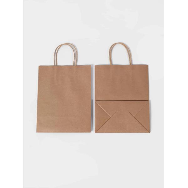 Twisted Handle Brown Paper Bags Brown Kraft Shopping Bags Lightweight