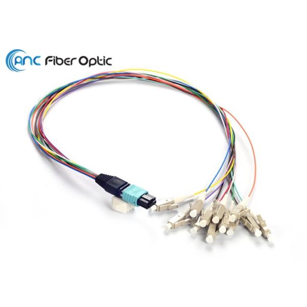 12 Fiber Single Module Mpo Fiber Cable With OM3 LC 0.9mm Connector