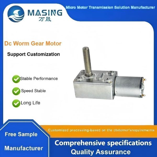 DC 12V Reversible Worm Gear Motor with 90 RPM for Industrial and Home Applications