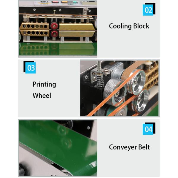 Machine de scellage thermique en acier inoxydable à propulsion électrique DUOQI FR-770SS
