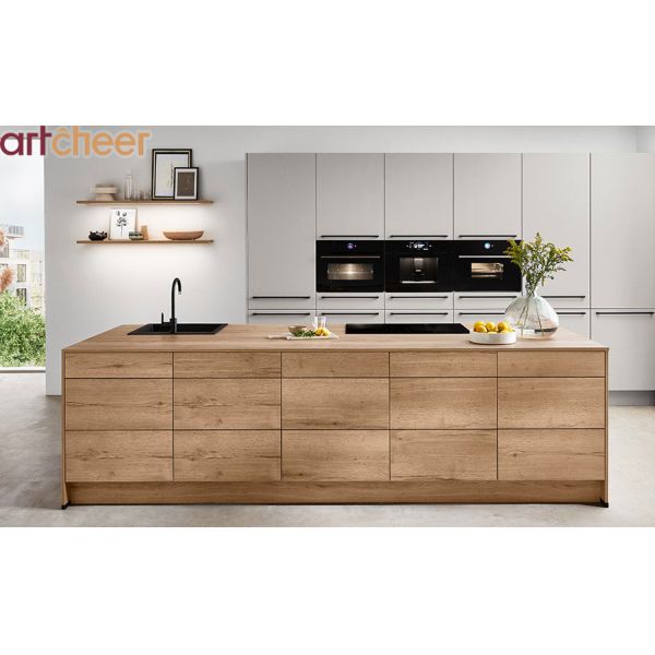 Custom Size Eco-Friendly Fireproof Kitchen Cabinet Modular Kitchen for Hotel and Apartment