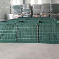 Galvanisée soudage anti-corrosion HESCO mur de barrière militaire défensive avec vert foncé au Canada