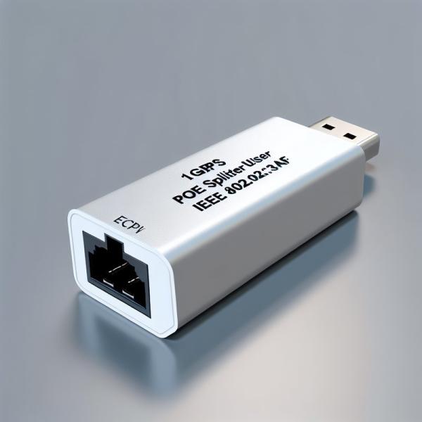 1Gbps POE Splitter USB-C Adapter IEEE 802.3af Compliant For WiFi/Security Cameras