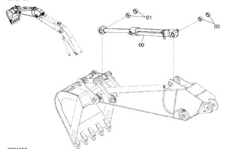 9271380 4663188 цилиндр ведра экскаватора собрания ZAX330-3 гидравлического цилиндра