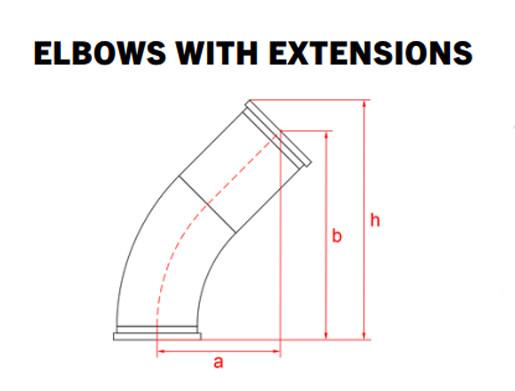 Pipe System Custom Casting Cast Elbow With Extension