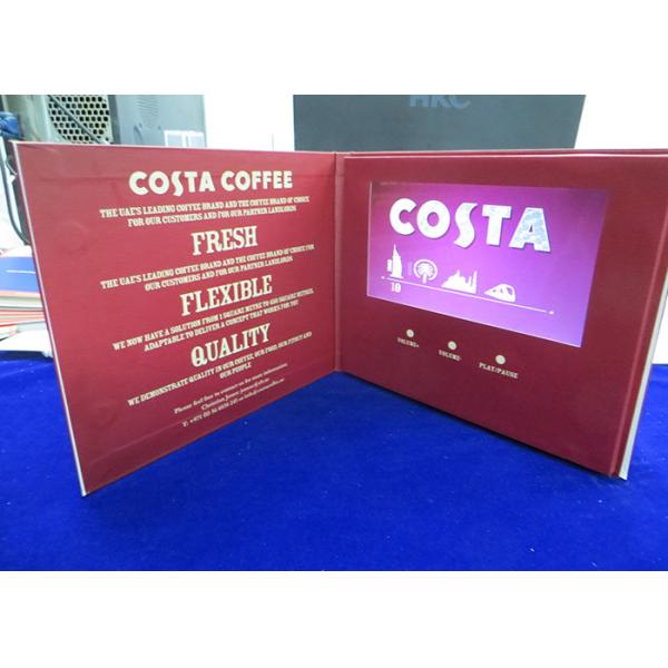 VIF Free Sample Customized printing 7 inch lcd HD screen video brochure bult in 2GB memory for invitation,advertising