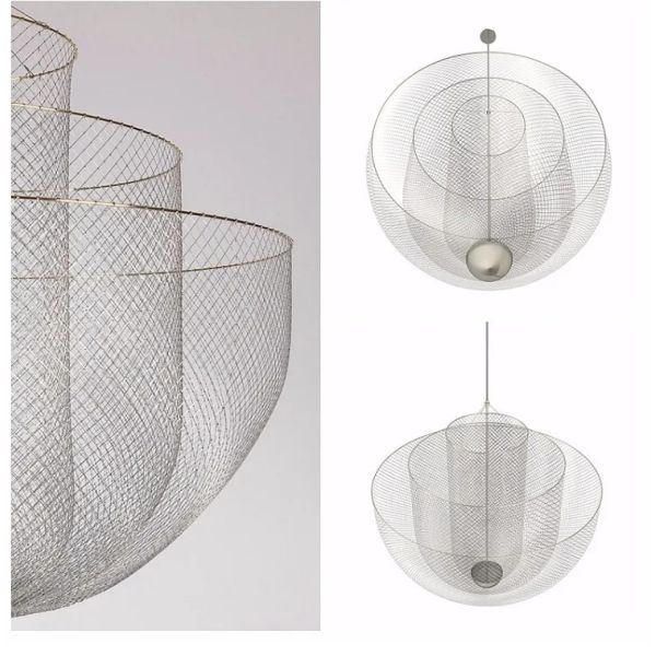 Postmodern Living Room Pendant Lamp Meshmatics Chandelier（WH-AP-614）