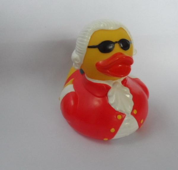 White Hair Lawyer Duck , Mini Size Funny Rubber Duck Animal Bath Toys 