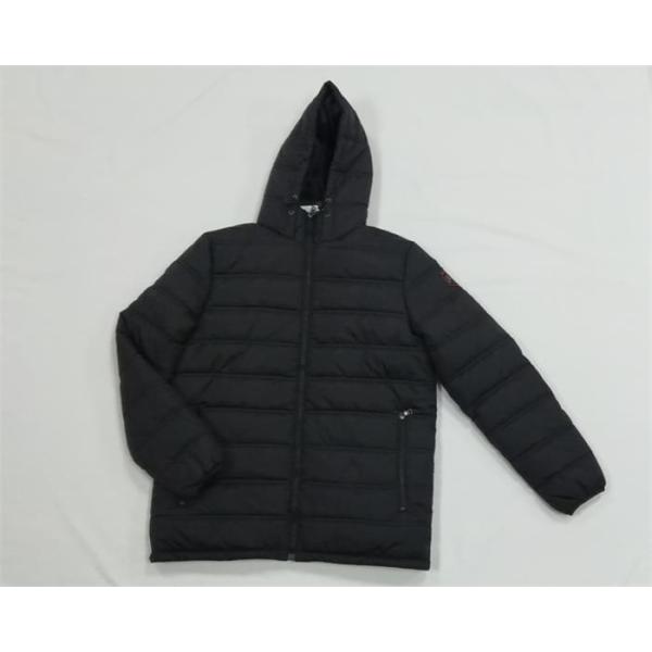 Navy Blue Mens Hooded Padded Jacket Mens Padded Parka With Hood Black