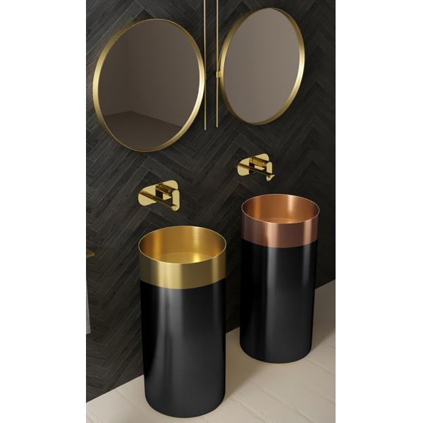 Multi Color Freestanding Stainless Steel Pedestal Sink SUS304 Material Luxury Style