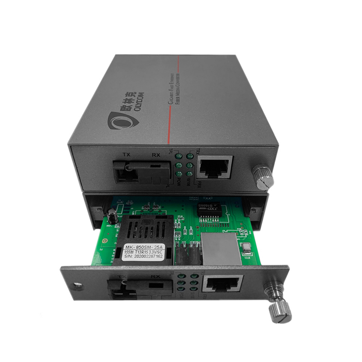 Преобразователь медиа PoE Fast Ethernet Single Mode Fiber 30W Бюджетный неуправляемый вход DC48V
