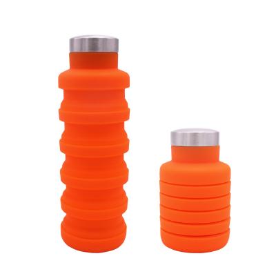 O silicone 500ML compressível amigável de Eco rola acima a garrafa de água