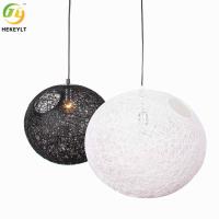 60 lumière pendante moderne du watt E27 avec la corde tressée simple