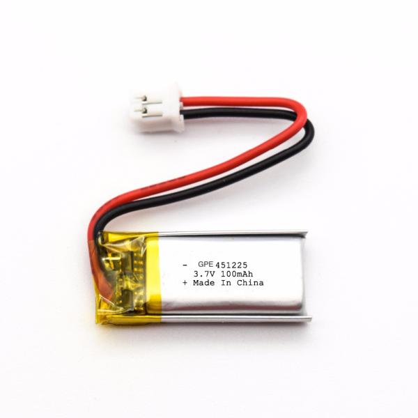 IEC62133 451225 3,7 bateria de V 100mah Lipo