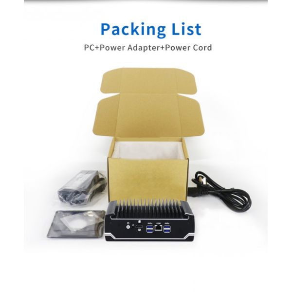 X86 Mini PC with Intel Celeron 3867U 6 Gigabit LAN Ports Fanless Firewall Appliance for Network Security