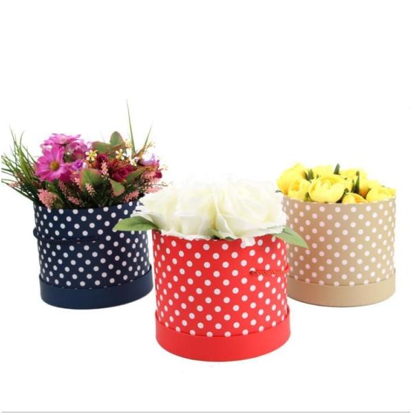Flower Recyclable Paper Cylinder Gift Boxes Packaging 1.0 - 3.0mm Paper Thickness
