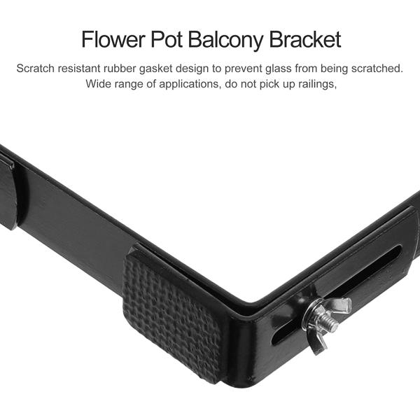 Черный или белый набор из 2 регулируемых металлических горшков растений горшок висячие крюки железнодорожные балконы плантатор держатель скобки