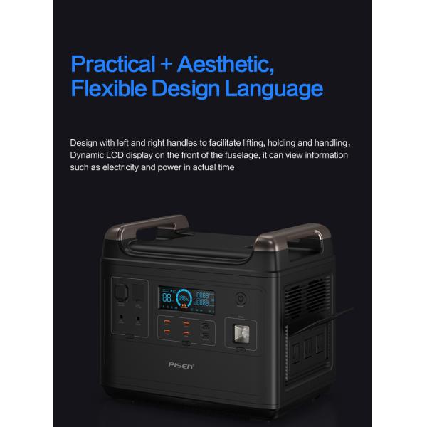 Черная электростанция 2000W с гнездом/Usb/привела светлую солнечную портативную электростанцию