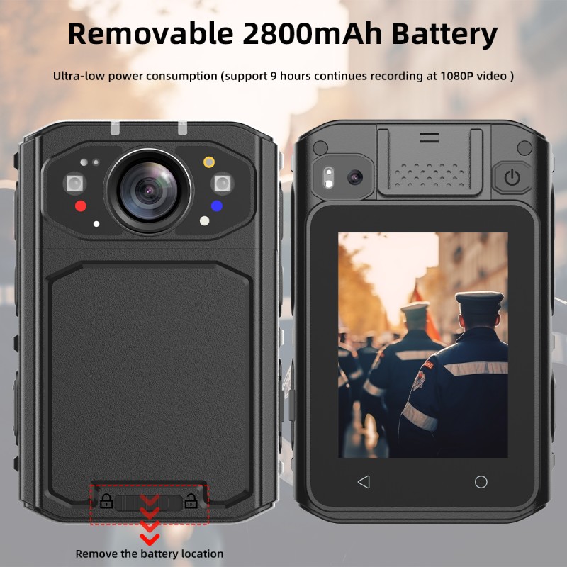 Portable 4G Body Worn Camera HD 1080P 40MP 2.4'' IR Night Vision Waterproof Body Camera With WIFI&GPS&BT Function
