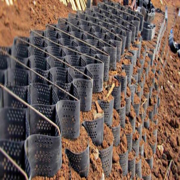 330 mm-1000 mm Distância de solda Geocell HDPE para proteção contra inclinações