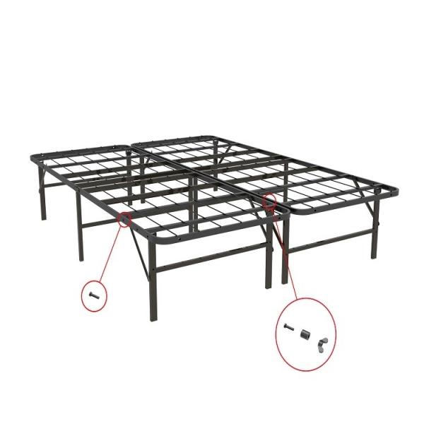 Storage Base Wrought Iron Frames in Black Full Metal Bed Frame Twin Size Bedroom