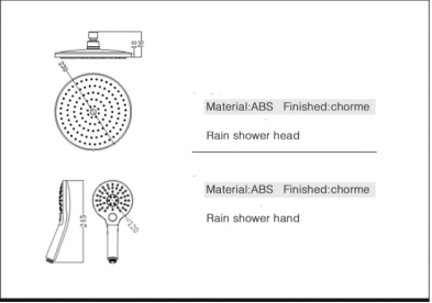 Bathroom Universal Single Head Shower Top Sprinkler Large Size