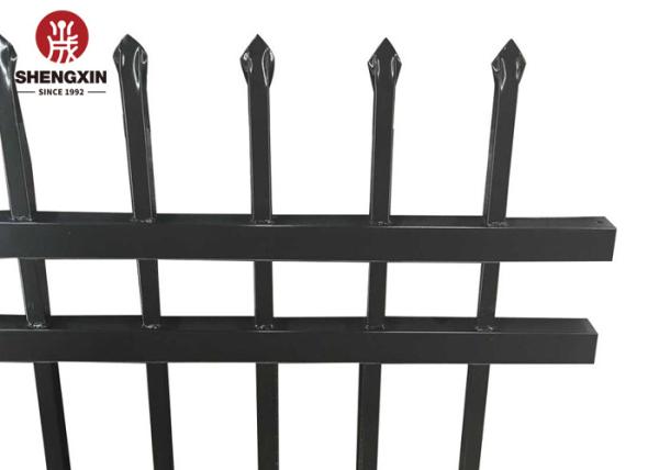 Backyard Rust Resistant Zinc Steel Fence Easily Installation
