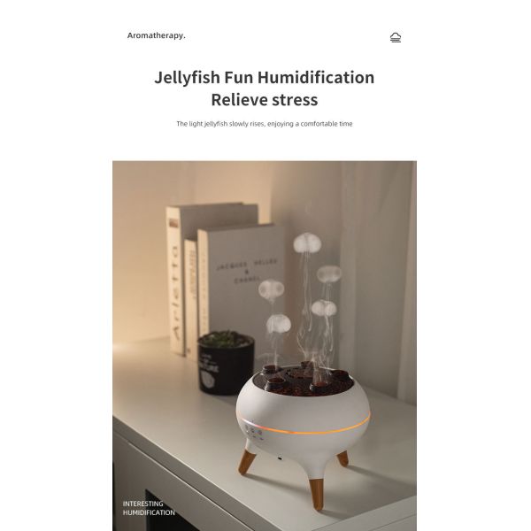 Humidifier Manufacturer Remote Control Colorful Jellyfish Essential Oil Aromatherapy Diffuser With LED Light for Household Hotel Use