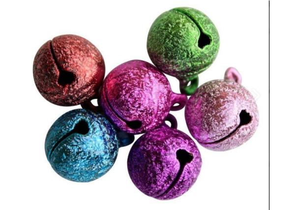 wrinkle colorful Brass bell, metal jingle bell for Christmas decoration supplier from China factory