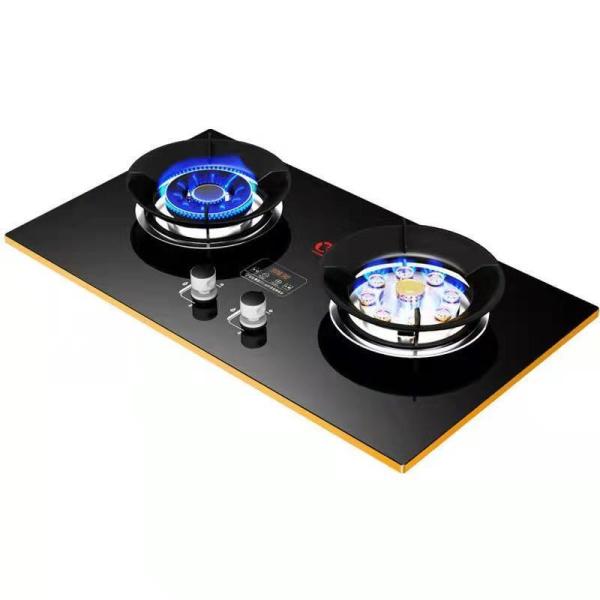 Stainless Steel 3 Burner Gas Stove with Electronic Ignition and Flameout Protection