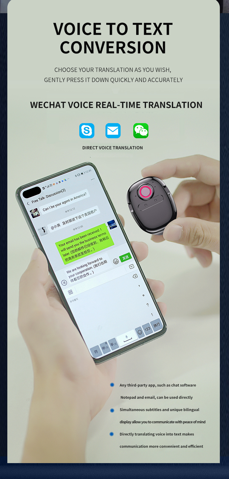 Mini Muti Language Translator Smart Translation Machine For English German Spanish French Dutch Italian