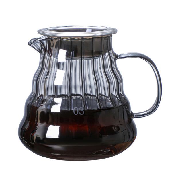 Eco Friendly Food Grade Glass Coffee Pot Set Includes Filter Modern Style