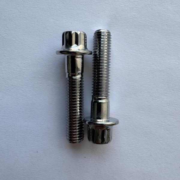 Performance M8 x1.25x 32MM Titanium Flange Bolt for Racing Car Black/Green/Natural Finish Customized