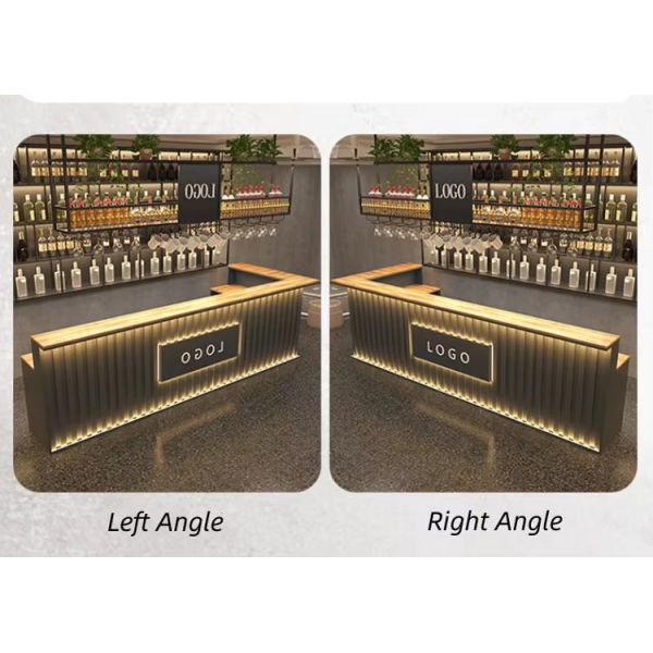 Industrial Style Coffee Shop Bar Counter Design Restaurant Cafe Checkout Desk Bar Furniture Commercial Service Equipment