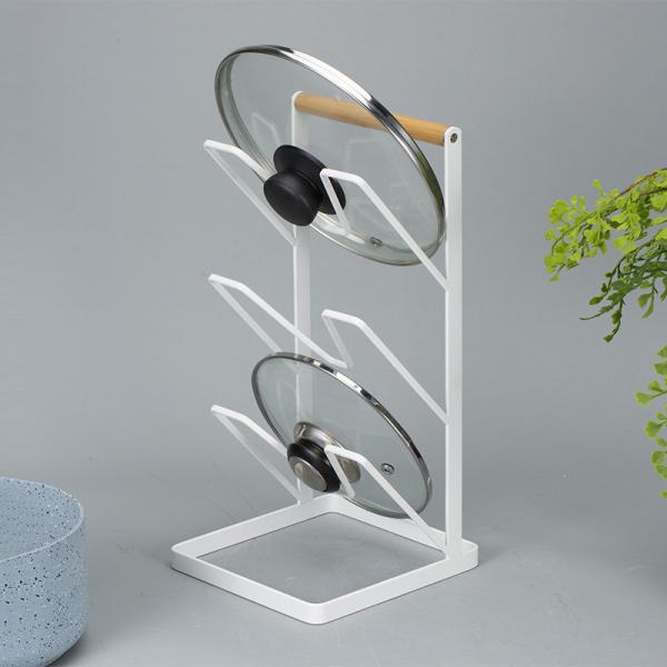 Kitchen Metal Parede Secagem Gancho Vaso Cobertura Kitchenware Cobertura Porta armazenamento Rack não dobrável