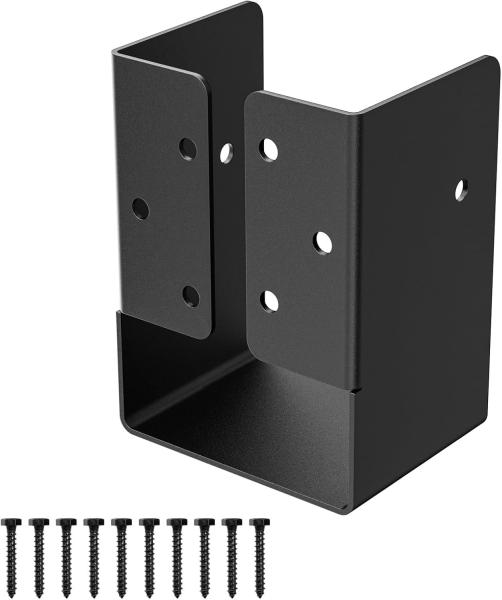 Outdoor Concealed Flange Joist Bracket Q235B Steel Powder Coated For 4X6 Beam