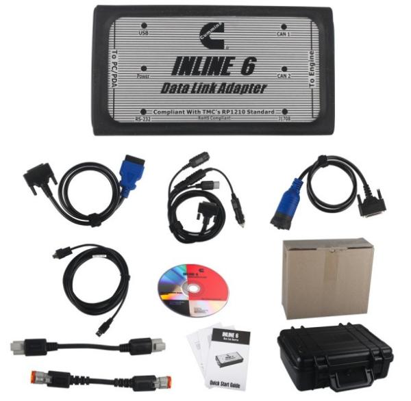2018 8,3 o adaptador de ligação de dados o mais atrasado de Cummins da ferramenta diagnóstica do caminhão da versão de software INLINE 6 com de alta qualidade