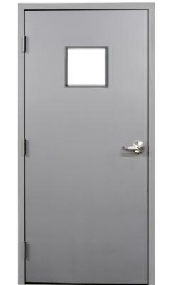 1 2 3 Hours Metal Security Fire Rated Steel Door 50mm Panel 115mm Depth With Hinges