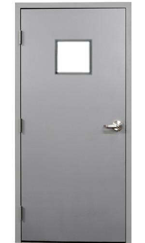 1 2 3 Hours Metal Security Fire Rated Steel Door 50mm Panel 115mm Depth With Hinges